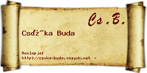 Csóka Buda névjegykártya